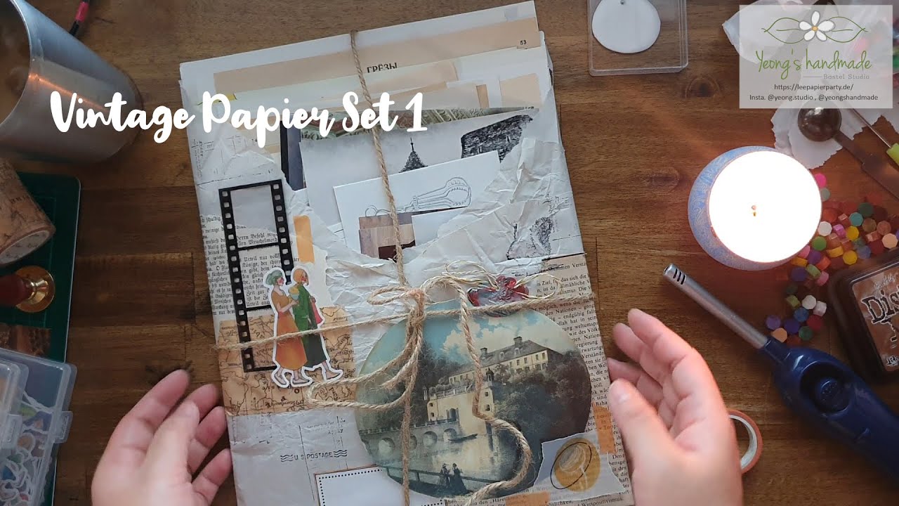 gro&szlig;e Vintage-Papier Set 1 Ephemera Sammlung ( Deutsch ) large vintage Paper pack