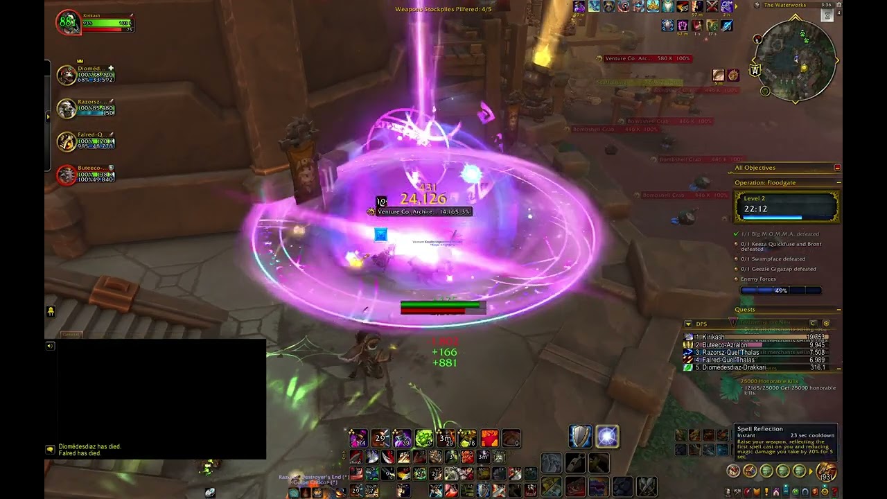 WoW midnight prepatch, testing out arms in M+