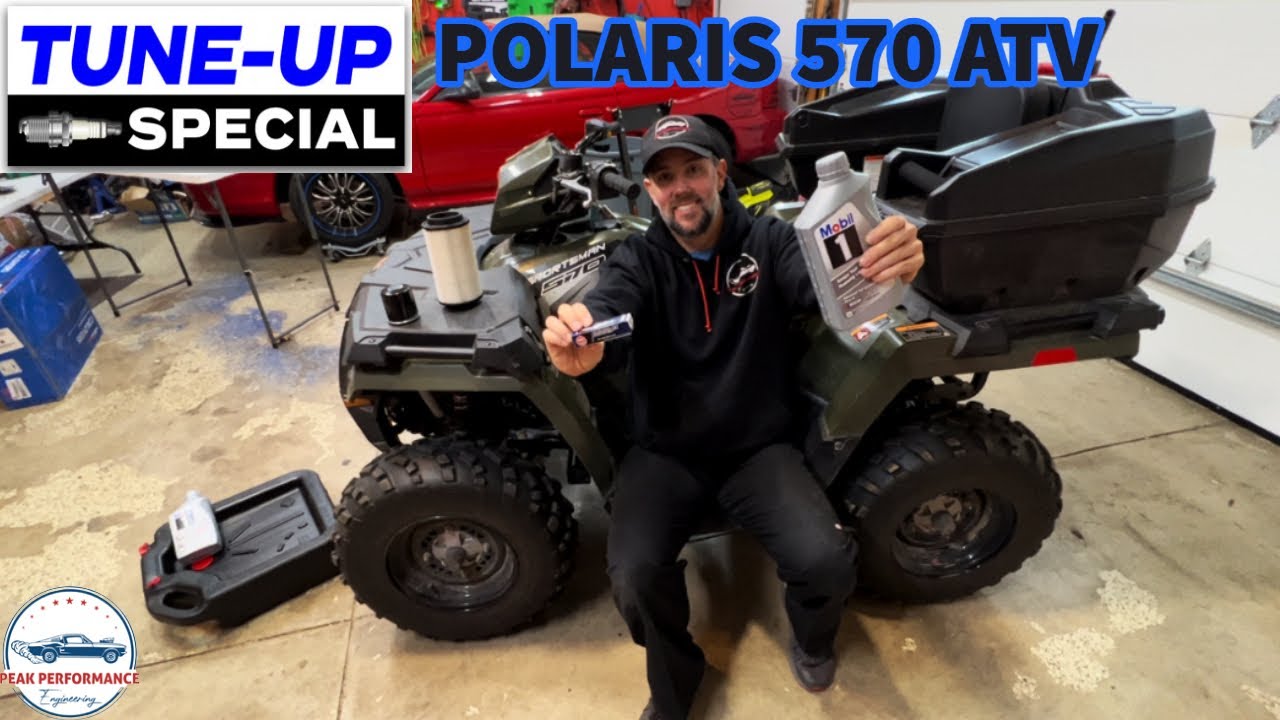 HOW TO! Polaris Sportsman 570 EFI TUNE UP- Spark Plug, Oil change, & Air filter replacement