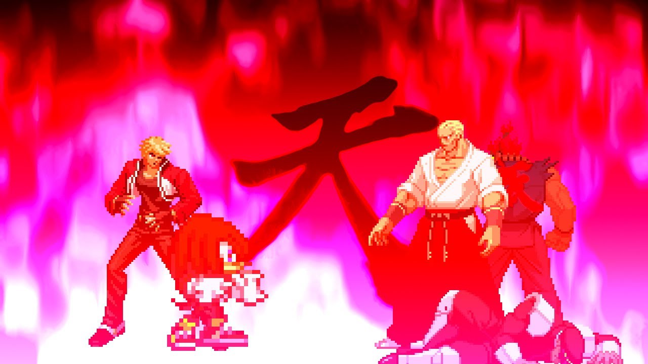 M.U.G.E.N - Knuckles & Rock Howard vs Geese & Shin Akuma