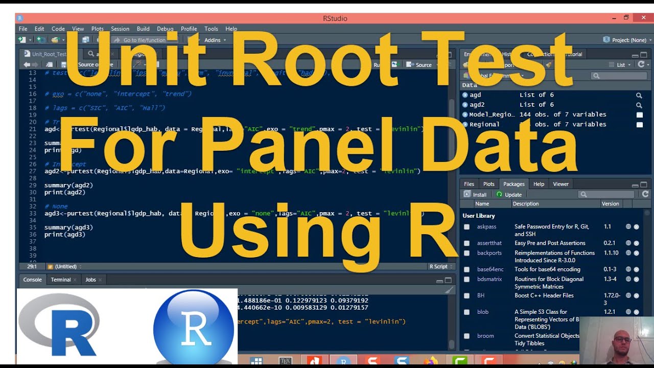 Unit Root Test (or stationarity) For Panel Data in R