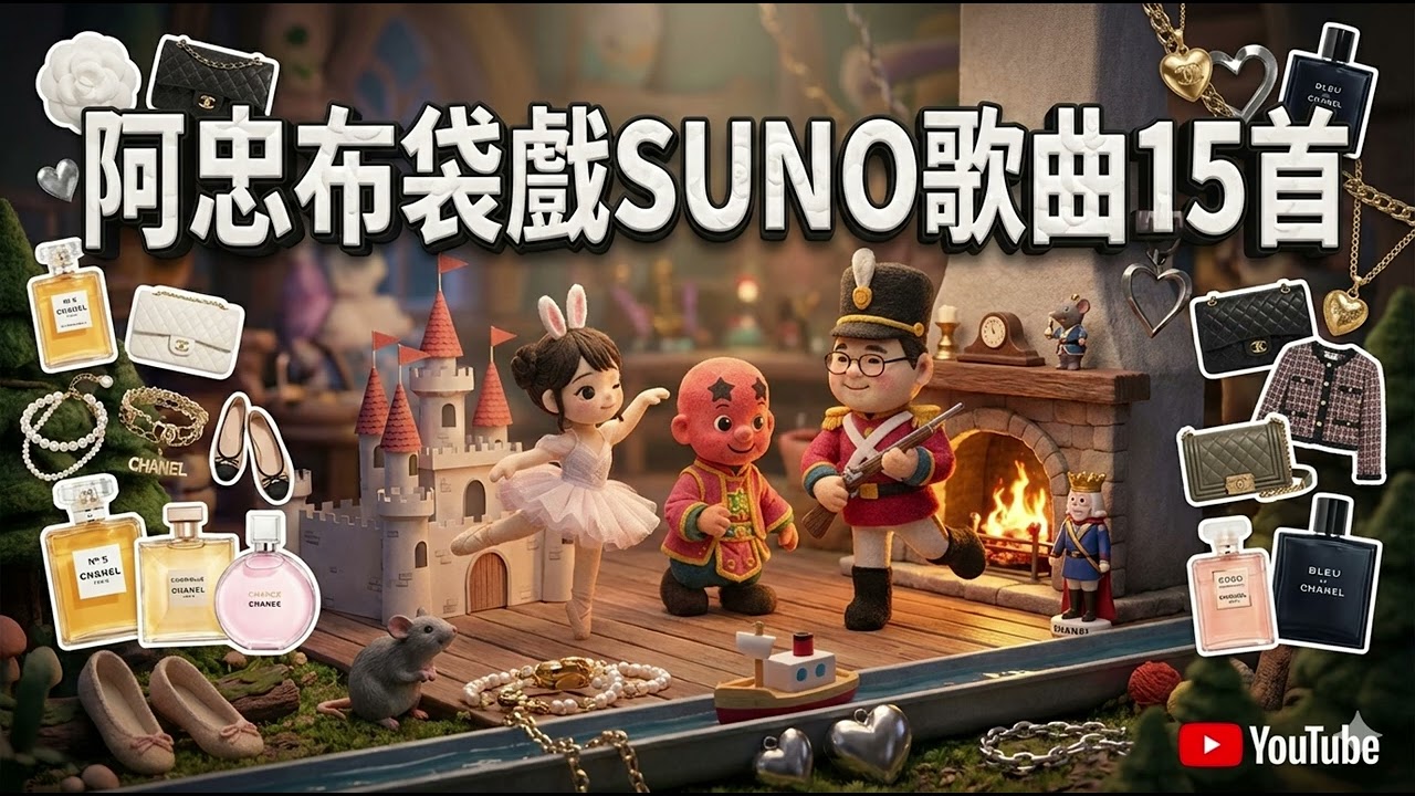 阿忠布袋戲-SUNO歌曲15首/台語/掰腳仙(跛足道人)/尤二姐/劉姥姥