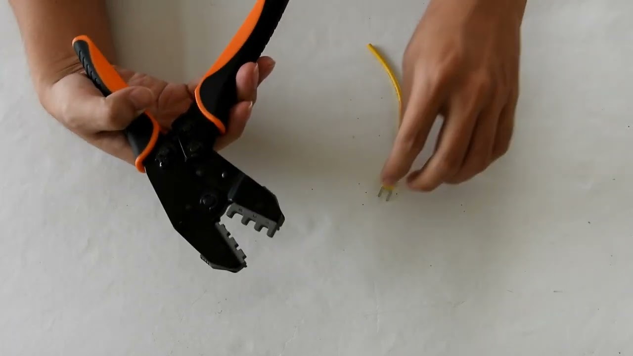 How to crimp closed end connector & heat shrink terminals by A5 jaw - quick change crimping tools