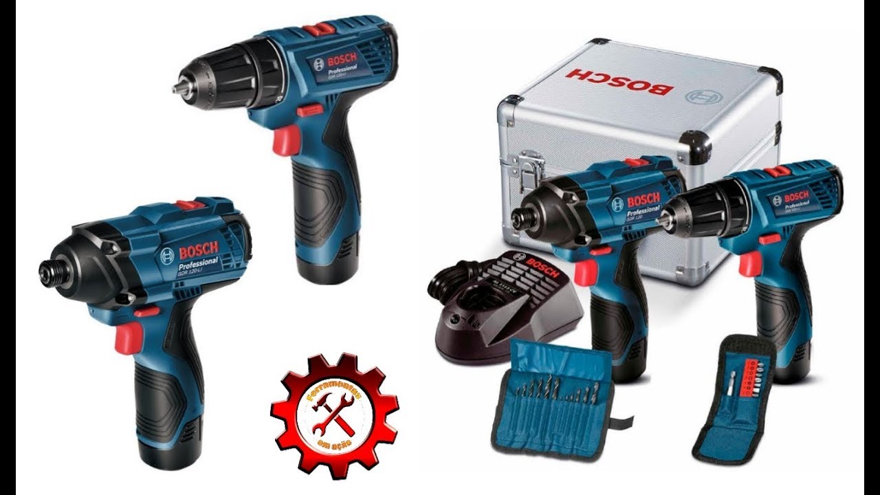 Combo Bosch - Parafusadeiras a Bateria 12v GSR120-LI e GRD1200-LI
