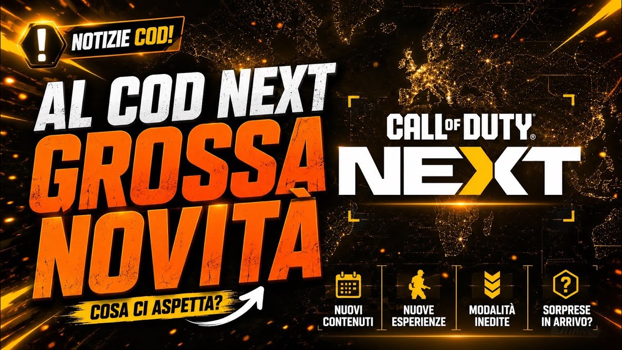 GROSSA NOVIT&Agrave; AL COD NEXT 2026