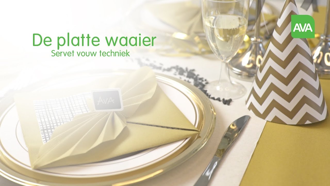 De platte waaier - Servet vouw techniek