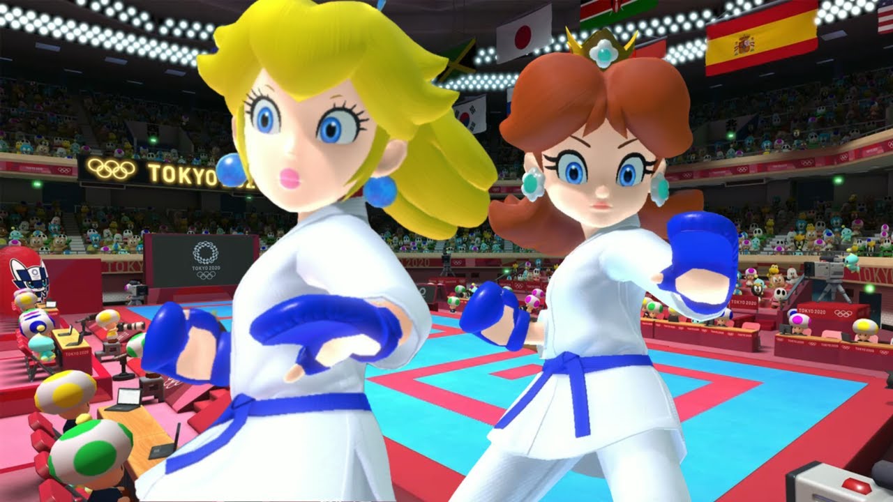 Mario & Sonic At The Olympic Games Tokyo 2020 Karate Peach VS Daisy Karate - Kumite CPU Very Hard
