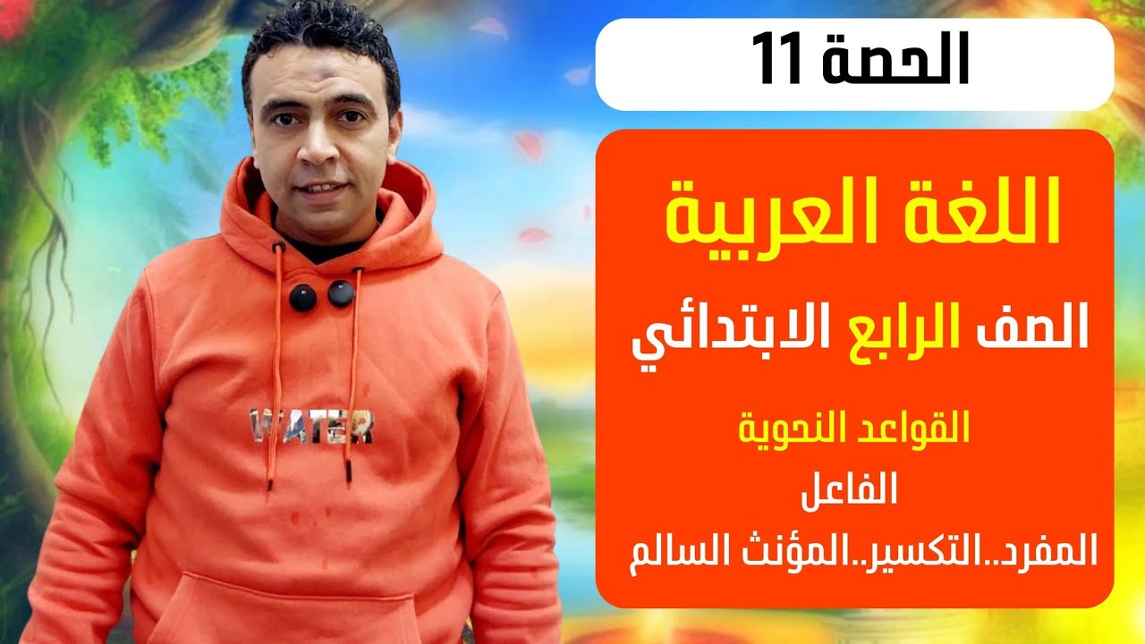 الحصة 11 قواعد نحوية الفاعل مع المفرد والتكسير والمؤنث  |اللغة العربية| الصف  الرابع الابتدائي