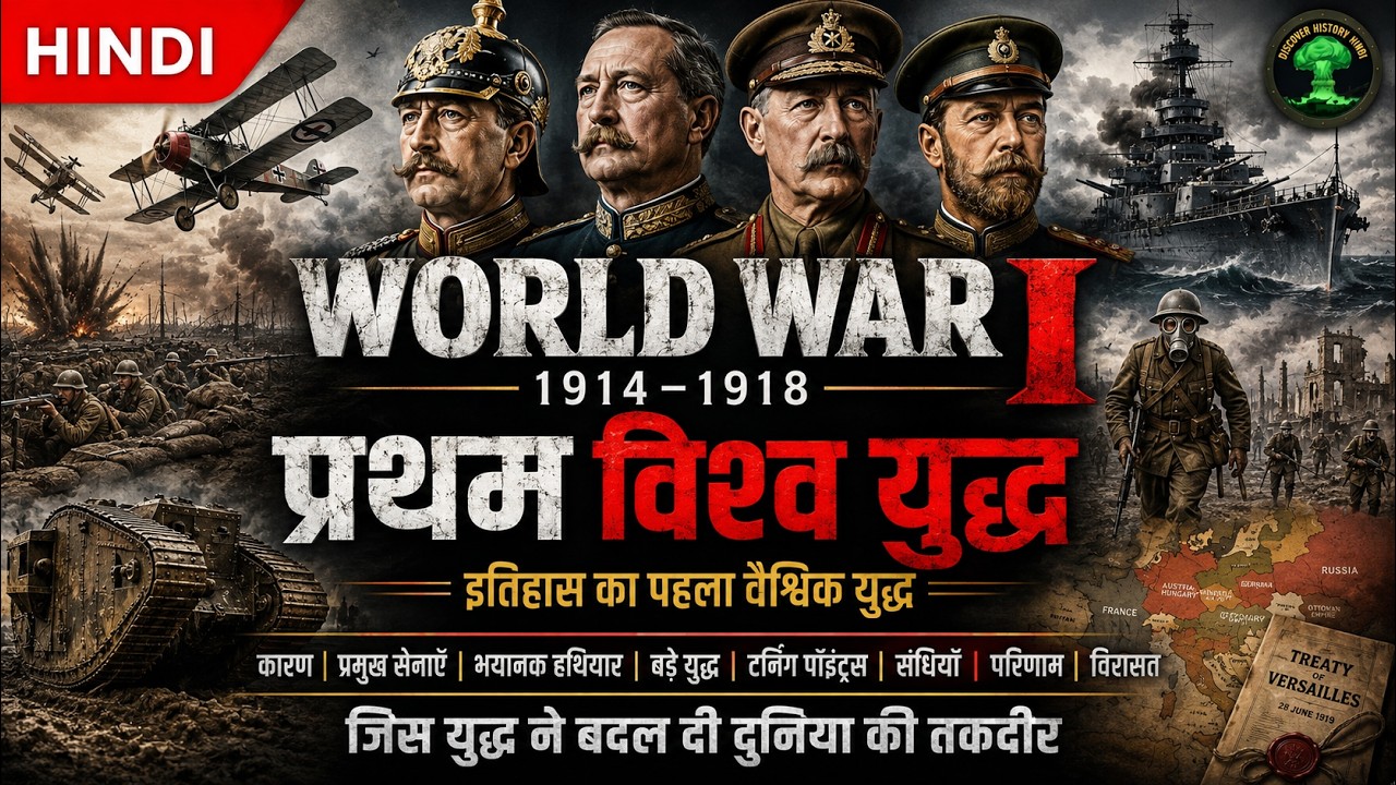 World War 1: The Full History 1914 to 1918 (Complete Story in Hindi)