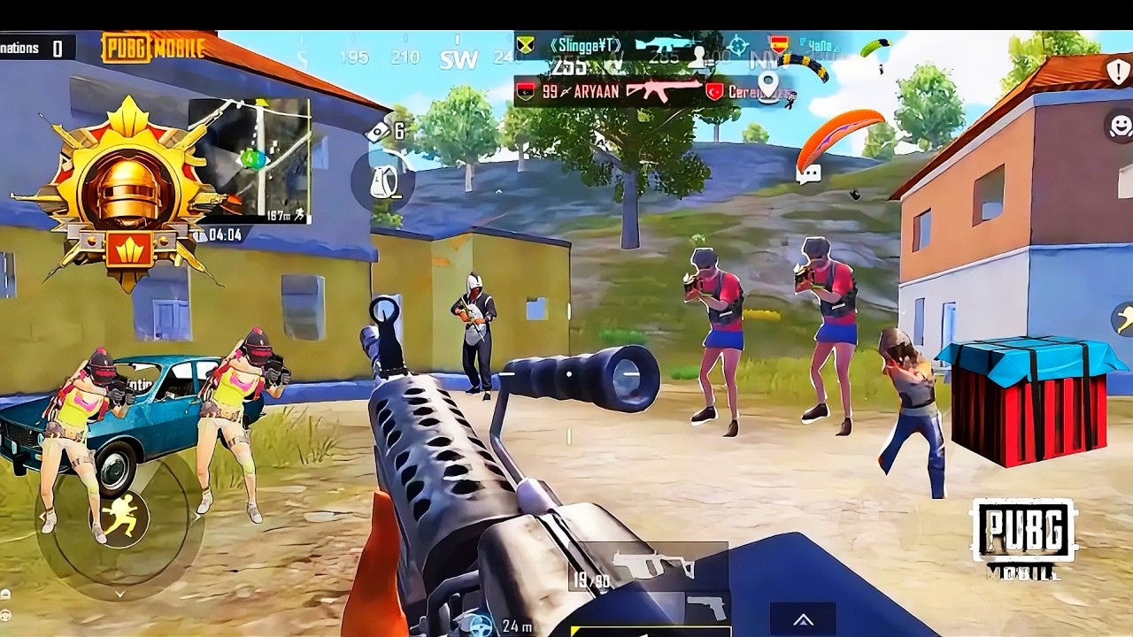 Erangel Map Gameplay in Pubg Mobile With Squad Random