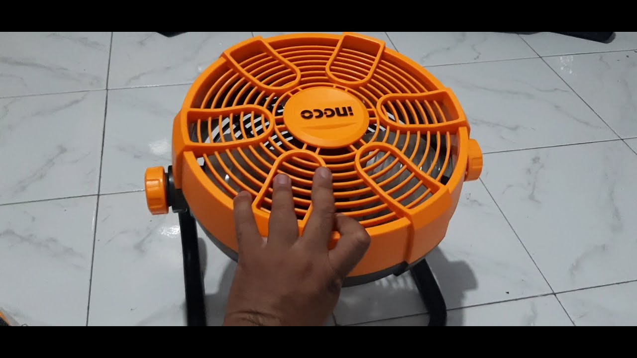 Kipas Angin Ingco CFALI2002 Bisa Menggunakan Baterai 20 V Atau Adaptor 12 V