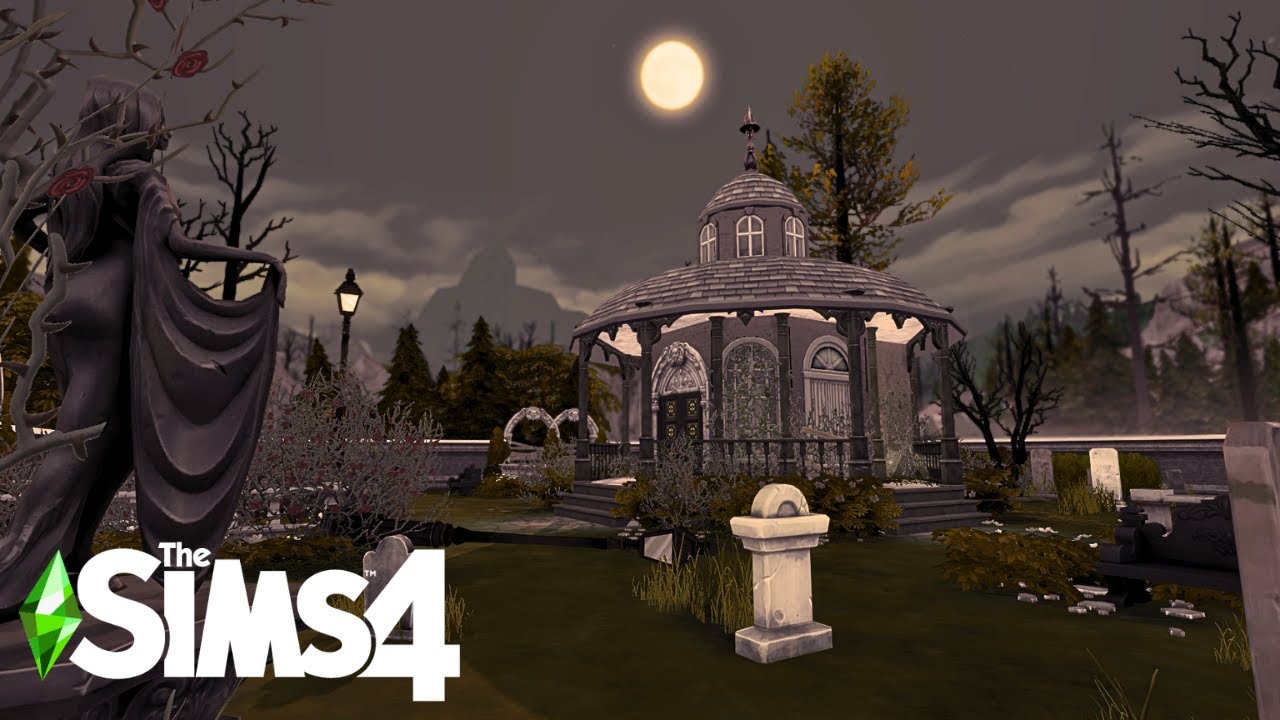 I've build an Abandoned Cemetery with a SECRET BASMENT || The Sims 4 || Speed Build