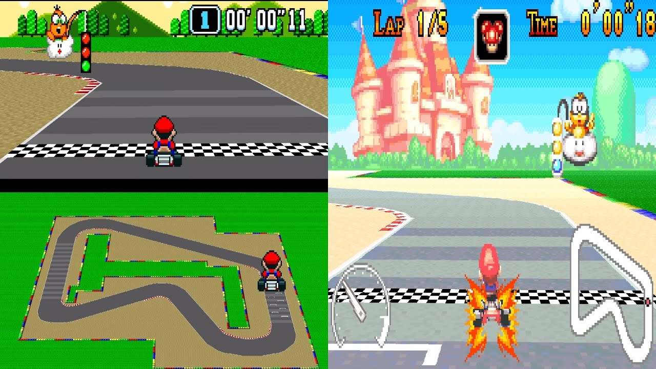 Mario Kart Super Circuit Retro Track Comparison Remastered!