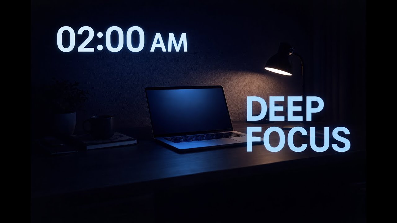 02:00 AM — Deep Focus Coding Session (No Melody, No Distractions)