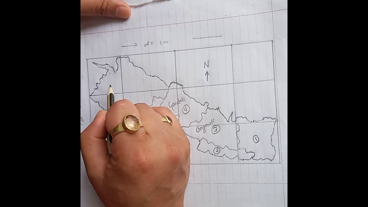 Let's put an effort to draw a map of Nepal along with seven provinces.