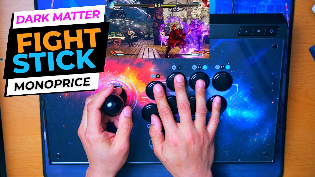 BEST Under $120 for a SANWA Fight Stick?!  Dark Matter by Monoprice [Street Fighter] Review Gameplay