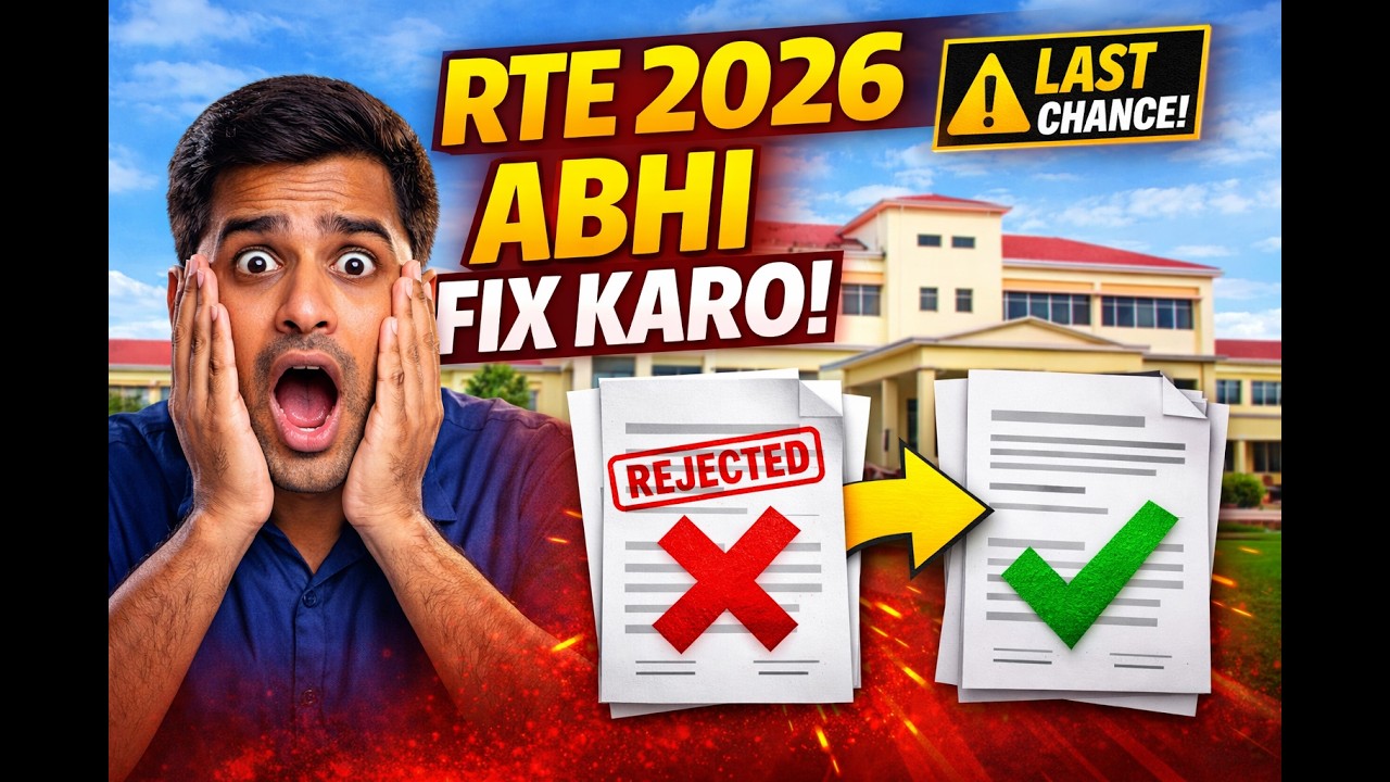RTE Admission 2026 Me Document Reject? Dobara Upload Kaise Kare