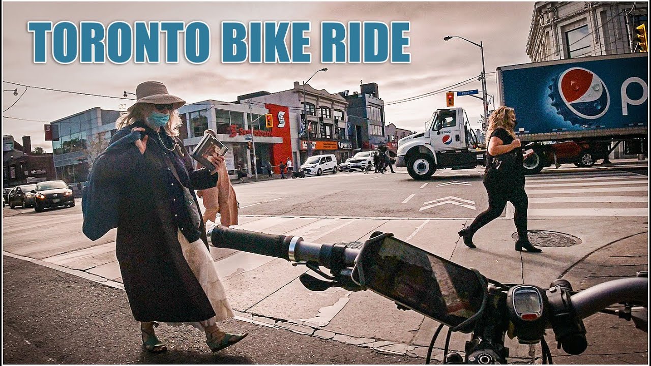 Danforth and Yorkville - Toronto Narrated bike commute  pov