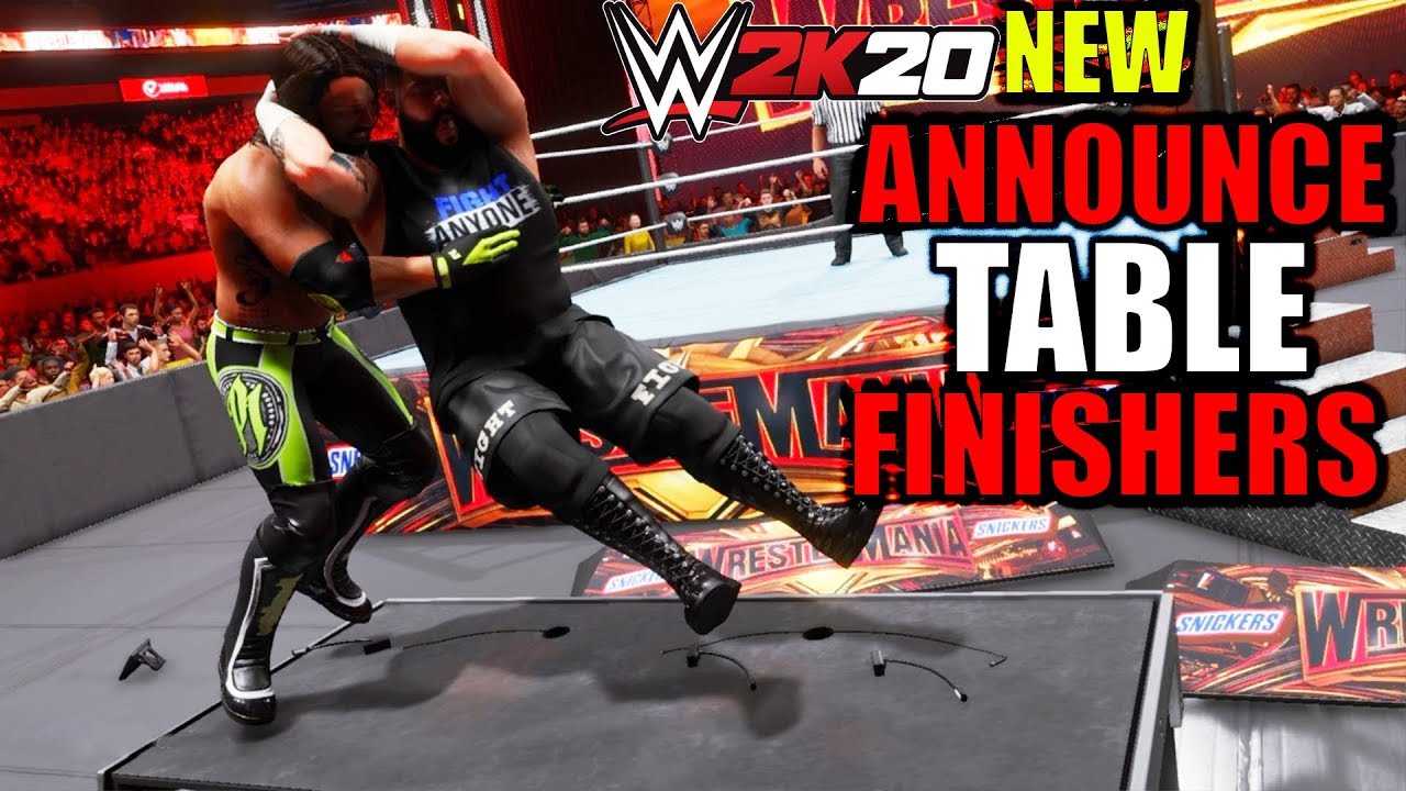 WWE 2K20 New Announce Table Finishers!
