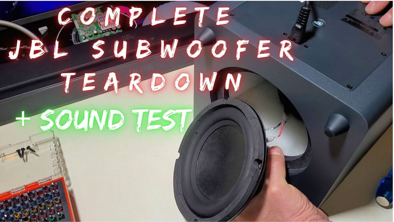 JBL BAR 2.1 Deep Bass MK2 2022 года. Полная разборка сабвуфера + звуковой тест на максимальной гр...