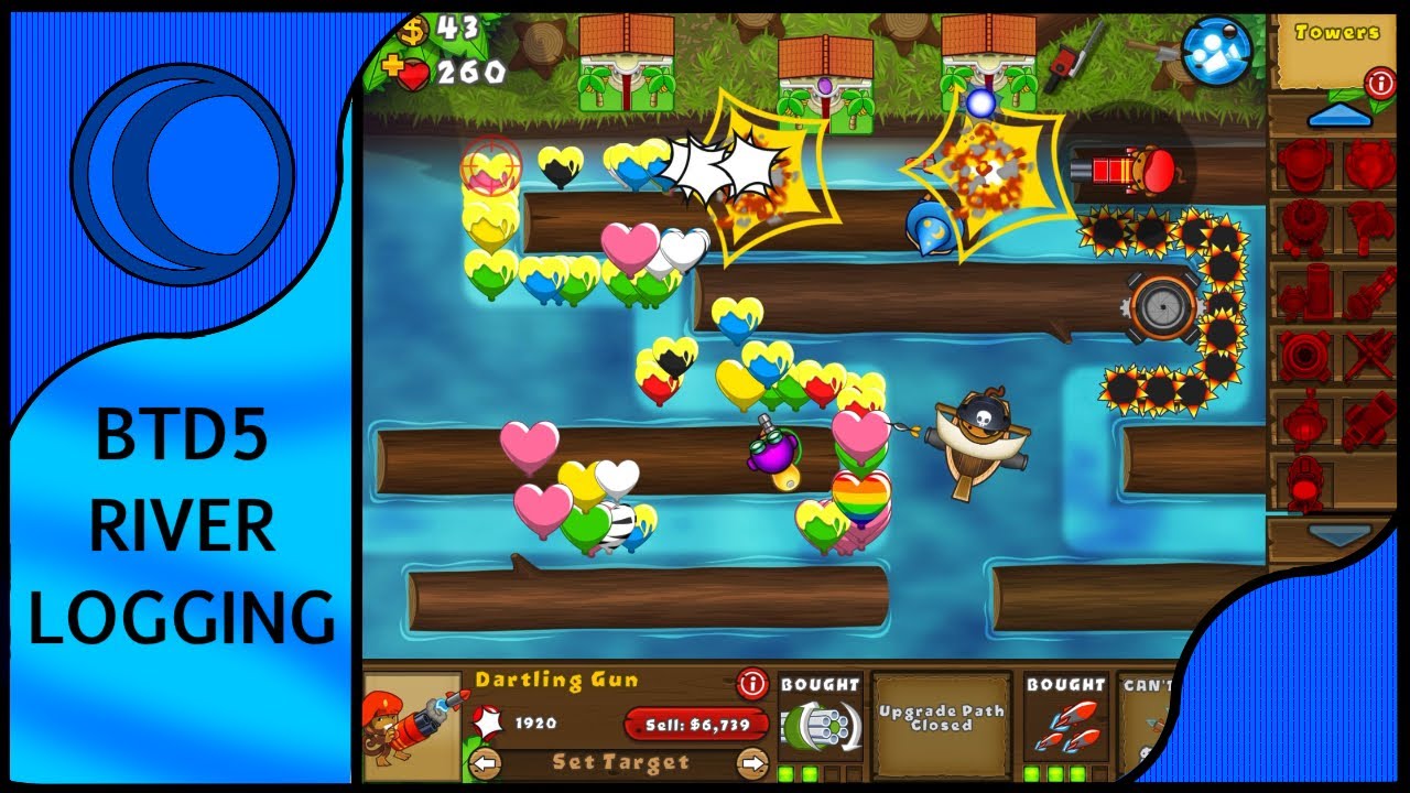 BTD5 Gameplay | River Logging (Redux)