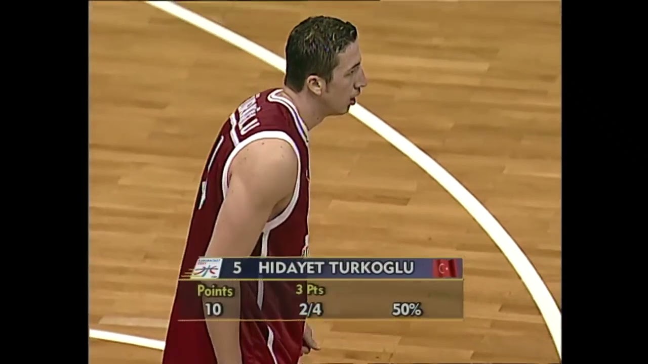 Hidayet Turkoglu 2001 Eurobasket Semifinal Turkey - Germany