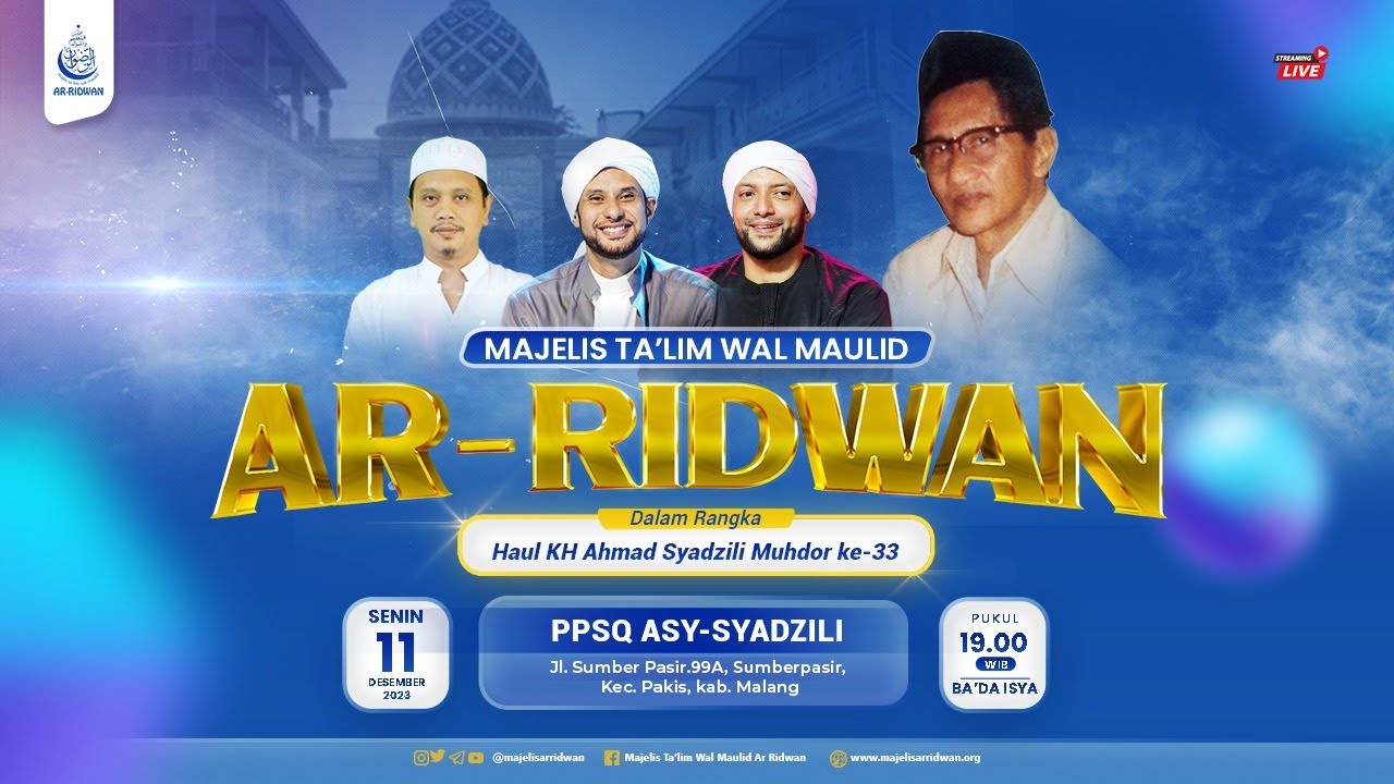 🔴LIVE|Jalsatul Itsnain Majelis Ta'lim Wal Maulid Ar Ridwan PPQ Assadzili Pasir Pakis Kab.Malang