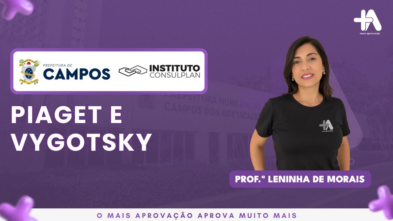 Teorias de aprendizagem: Piaget e Vygotsky na prova Instituto Consulplan | Prof.ª Leninha de Morais