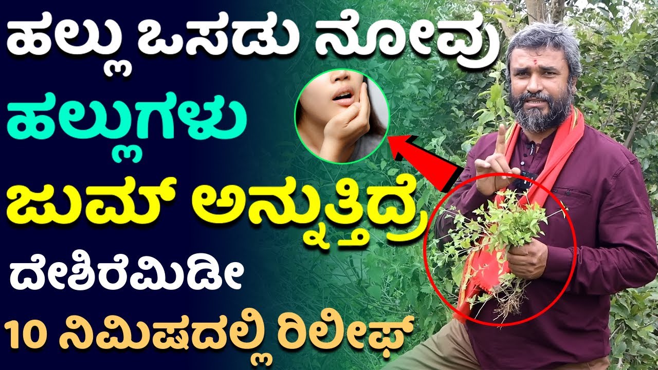 ಹಲ್ಲು ನೋವು & ಹುಳುಕು ಹಲ್ಲು ಹಲ್ಲುಗಳು ಜುಮ್ ಅನ್ನುತ್ತಿದ್ರೆ  ನಾಟಿ ಔಷಧಿ 10 ನಿಮಿಷದಲ್ಲಿ ರಿಲೀಫ್ | Teeth Pain