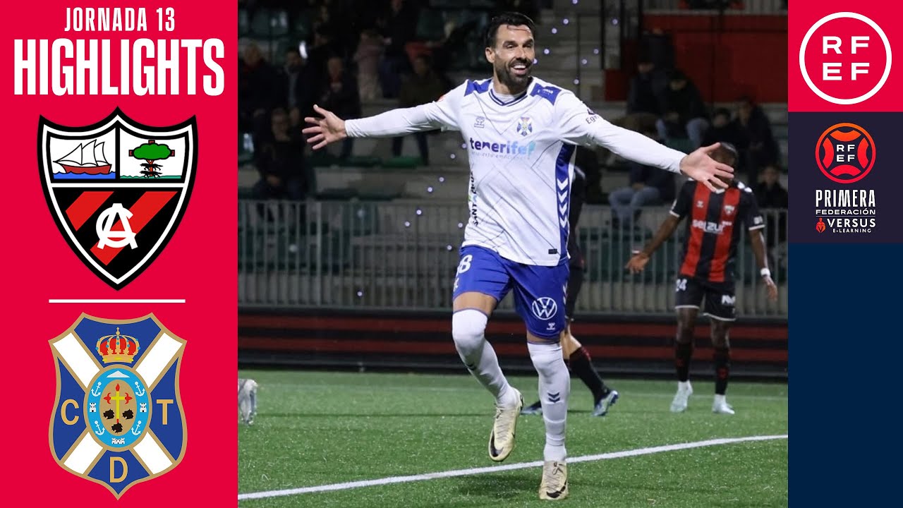 Resumen #PrimeraFederaci&oacute;n | Arenas Club 1-4 CD Tenerife | Jornada 13 | Temporada 2025/26
