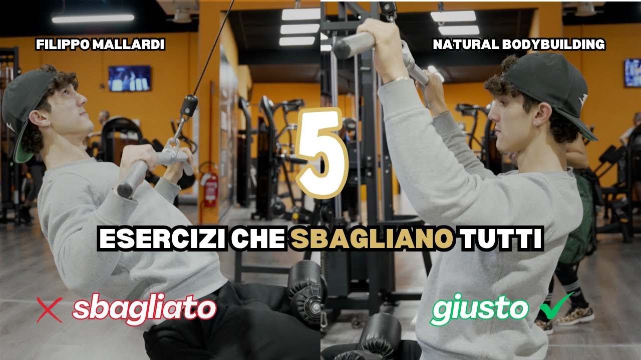 5 Esercizi che sbagliano tutti in palestra | Come si eseguono correttamente?🏋️⁉️
