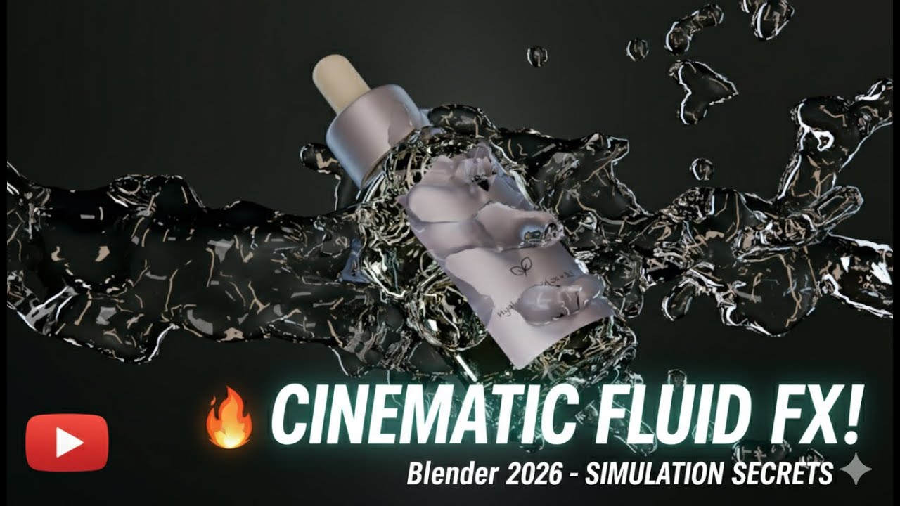 Stop Using Static Renders: Master Skincare Fluid Sim in Blender
