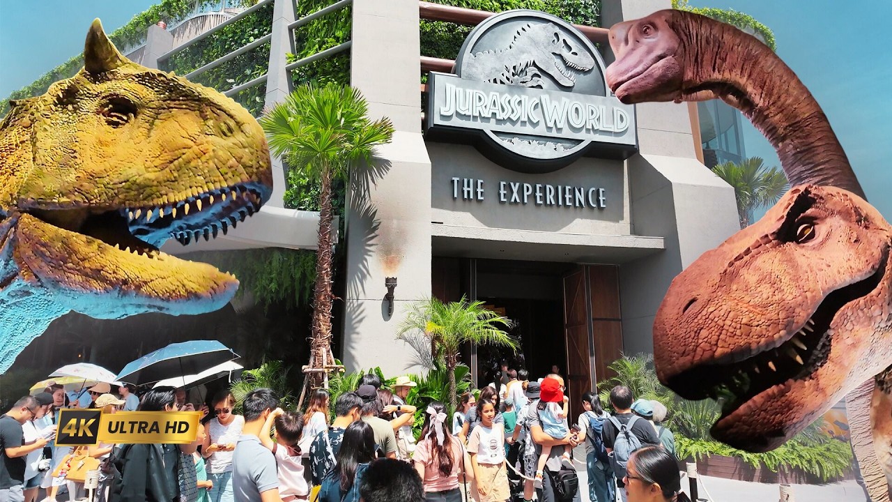 🦖🔥Jurassic World The Experience, Bangkok 🇹🇭 World’s BIGGEST Dino Theme Park FULL TOUR (turn on Subs)