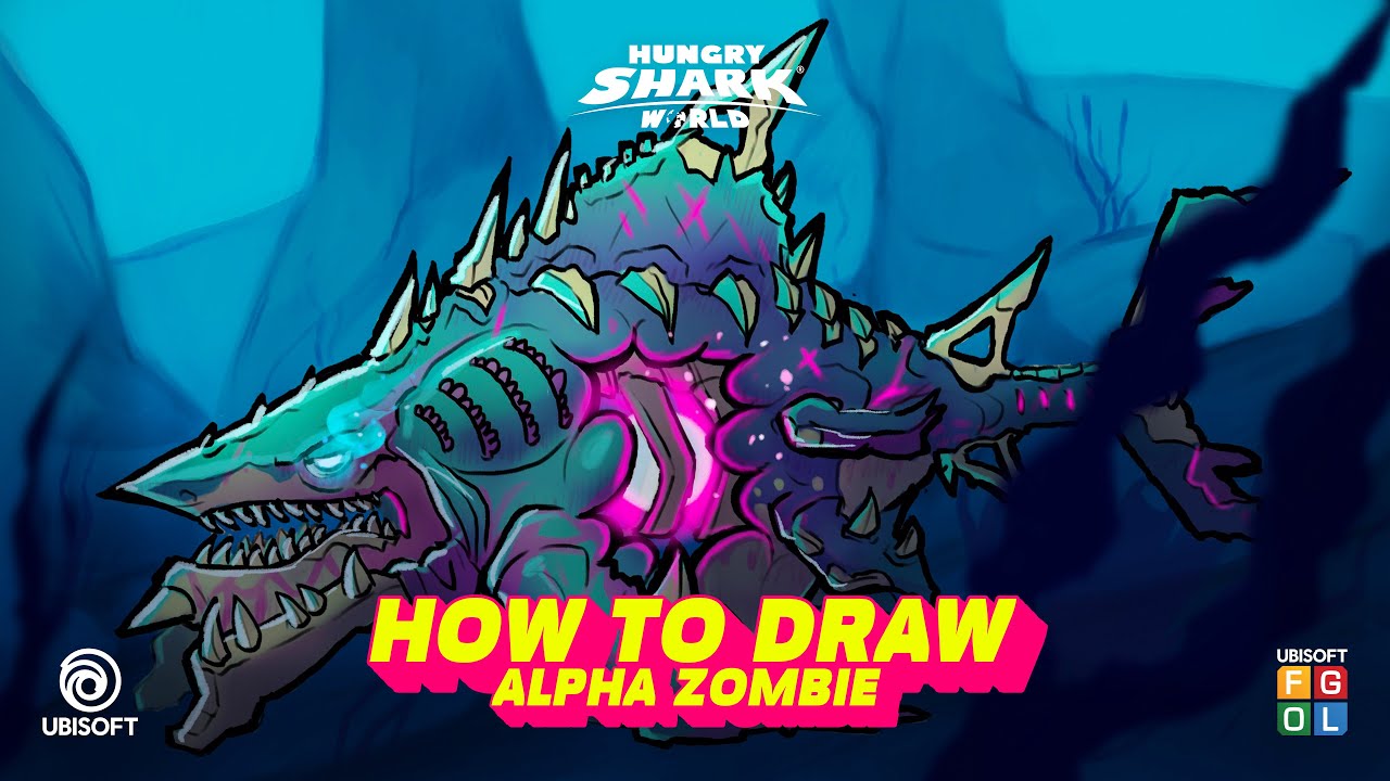 Hungry Shark | How to draw Alpha Zombie