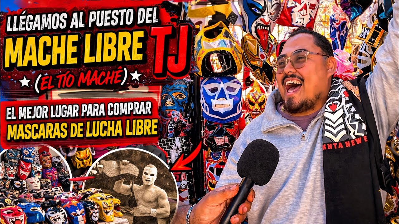 El Tío Maché: El puesto MÁS LEGENDARIO de máscaras de Lucha Libre en Tijuana 🇲🇽