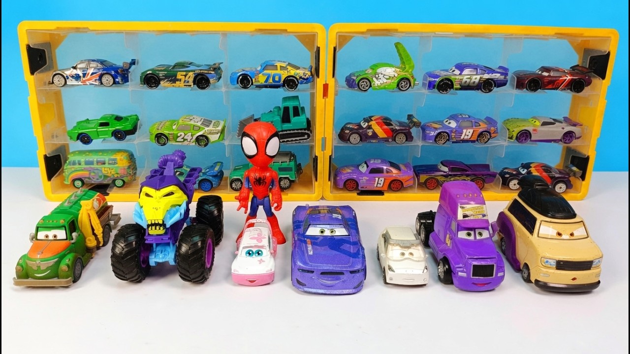 Disney Pixar Cars Unboxing Review | Lightning McQueen, Tow Mater & Spidey