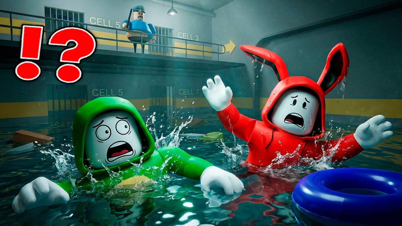 JJ and Mikey Escaped WATERPARK BARRY'S PRISON !? (Maizen Roblox)