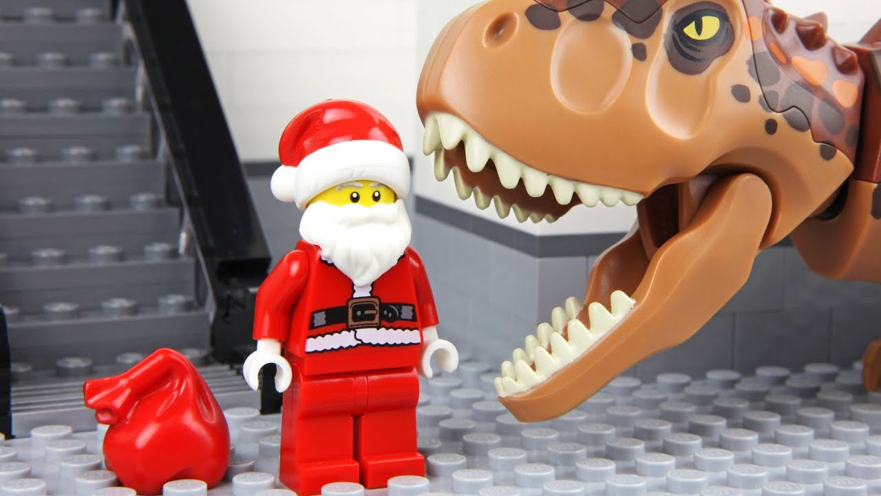 Lego Santa Claus Dinosaur Attack