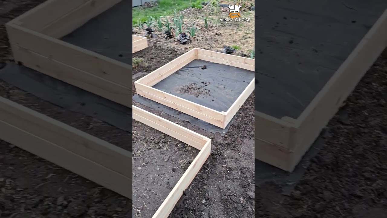 Moestuinbak - kweekbak 140x120x18 cm - hout - met gronddoek
