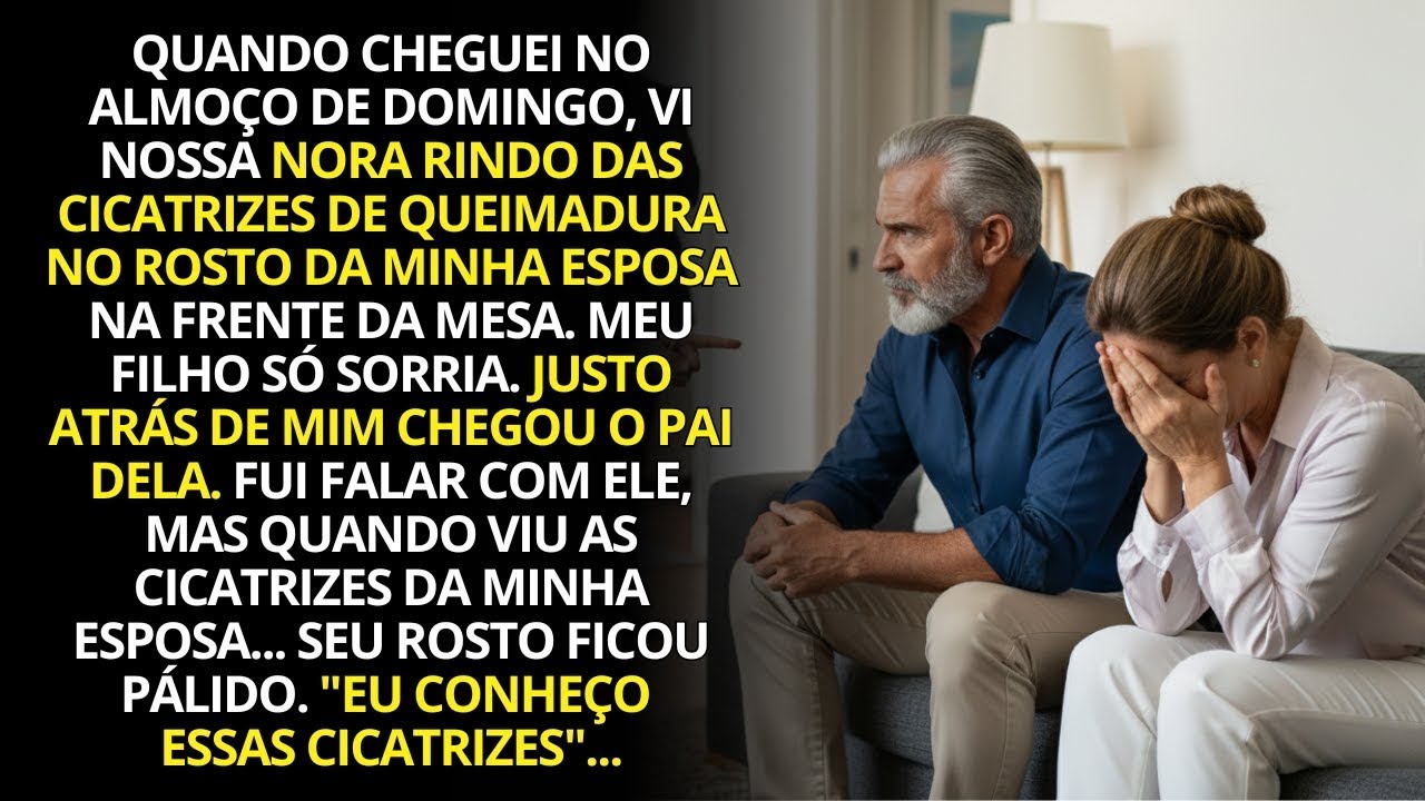 Nossa nora riu das cicatrizes da minha esposa… até que o pai dela entrou na sala e ela congelou.