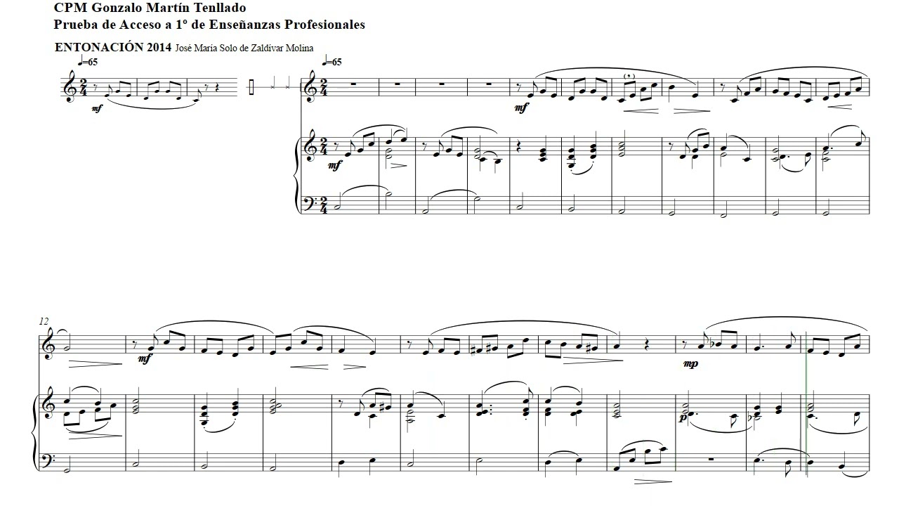 Ejercicio de entonación 2014