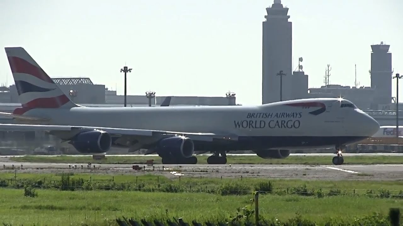 British Airways World Cargo Boeing 747-8F G-GSSE Takeoff from NRT 16R