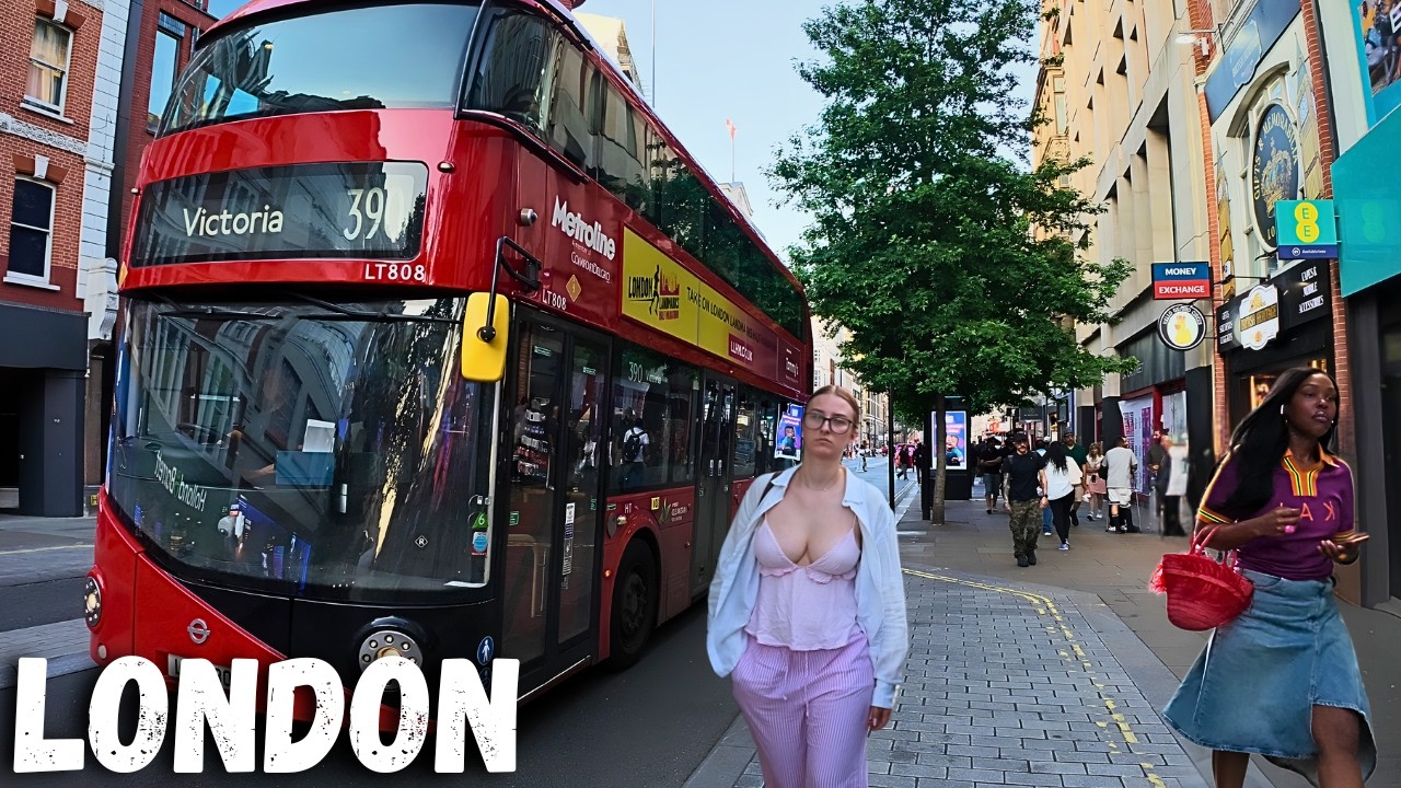 London Walking Tour 4K 🇬🇧 Oxford Street Summer Evening Walk | Busy City Life & Street Scenes