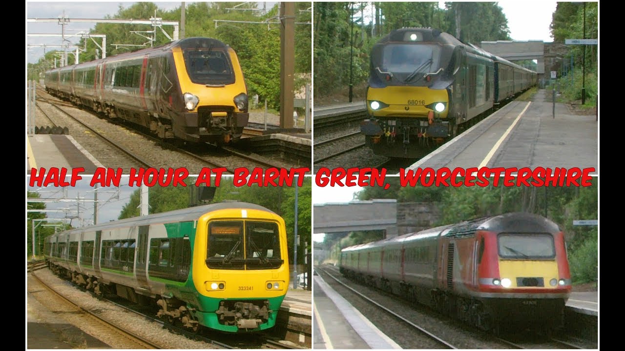 Half an Hour at (249) - Barnt Green Station 13.8.2017 - Class 43 68 170 220 221 322 Bromsgrove