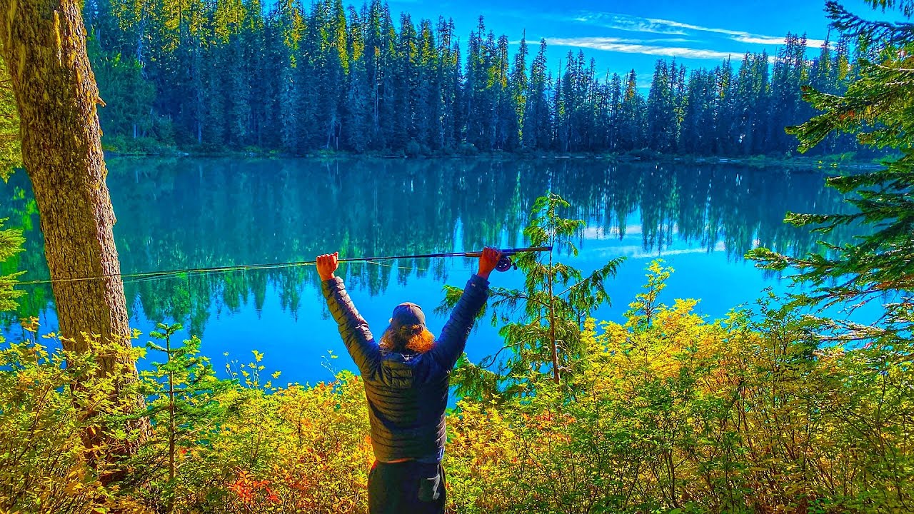 TROUT Fishing & CAMPING The BLUEST Lake In The WORLD!