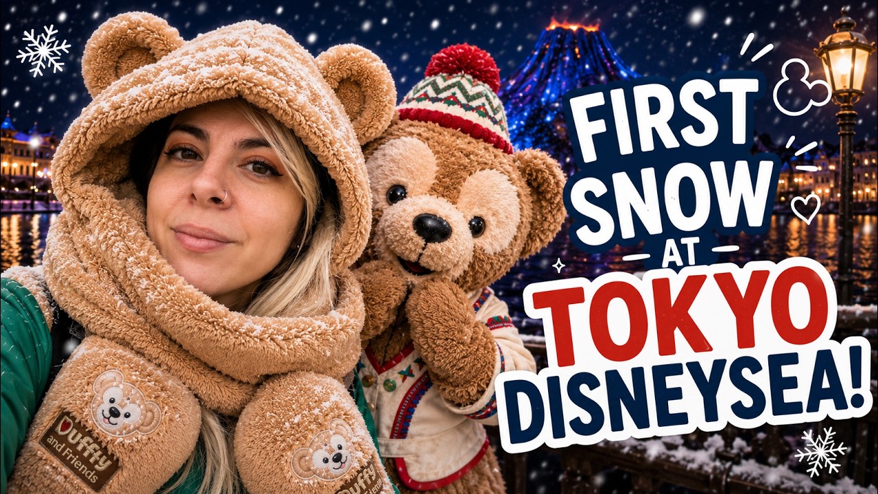 ❄️ Tokyo’s First Snow of the Season, at Tokyo DisneySea