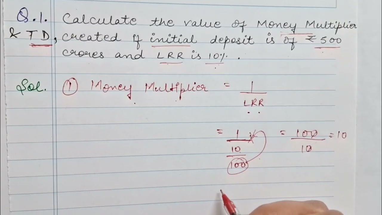 How to calculate Money Multiplier | How to calculate Total Deposits | Class 12th | Macroeconomics