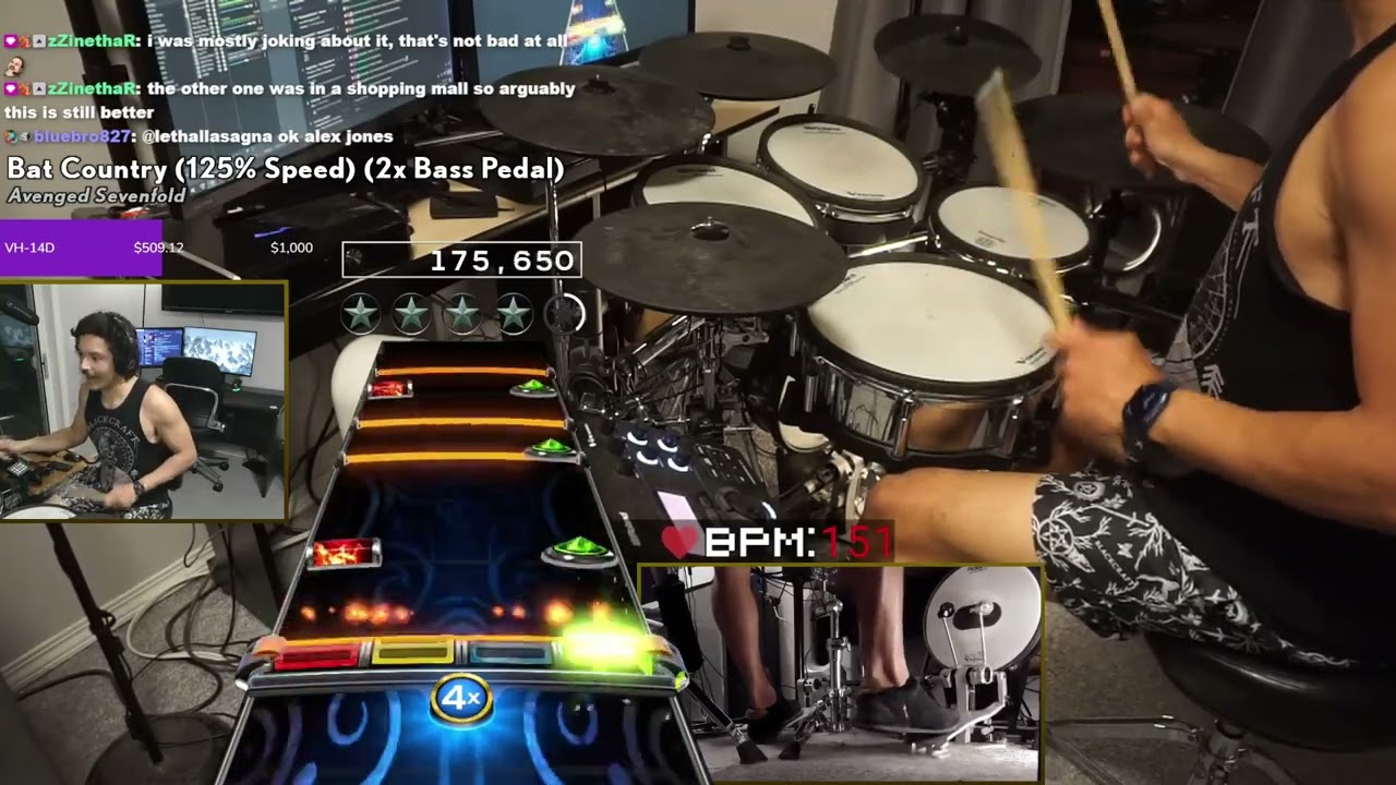 Bat Country (125% Speed) by Avenged Sevenfold - Pro Drums FC