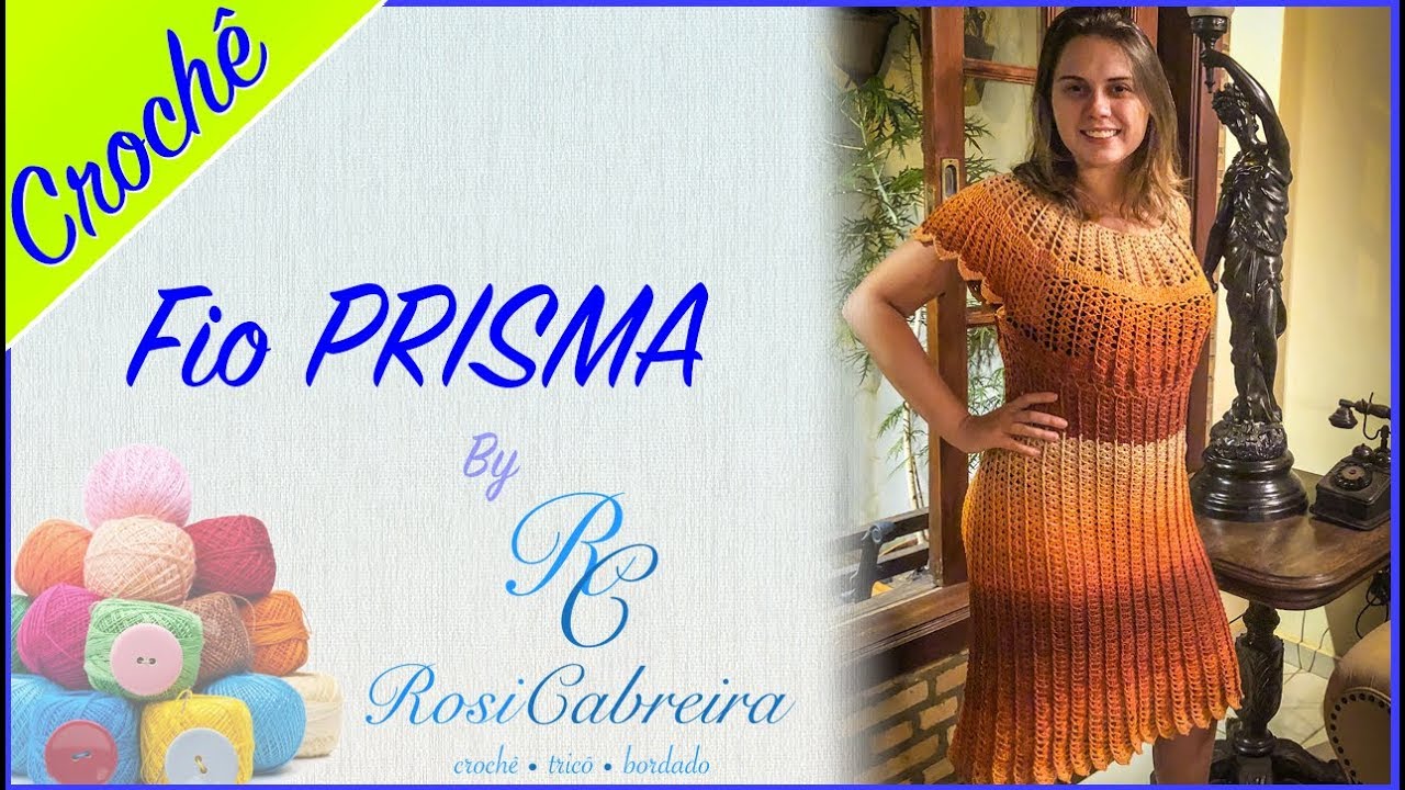 Vestido Prisma TOP-DOWN -- Crochê fácil