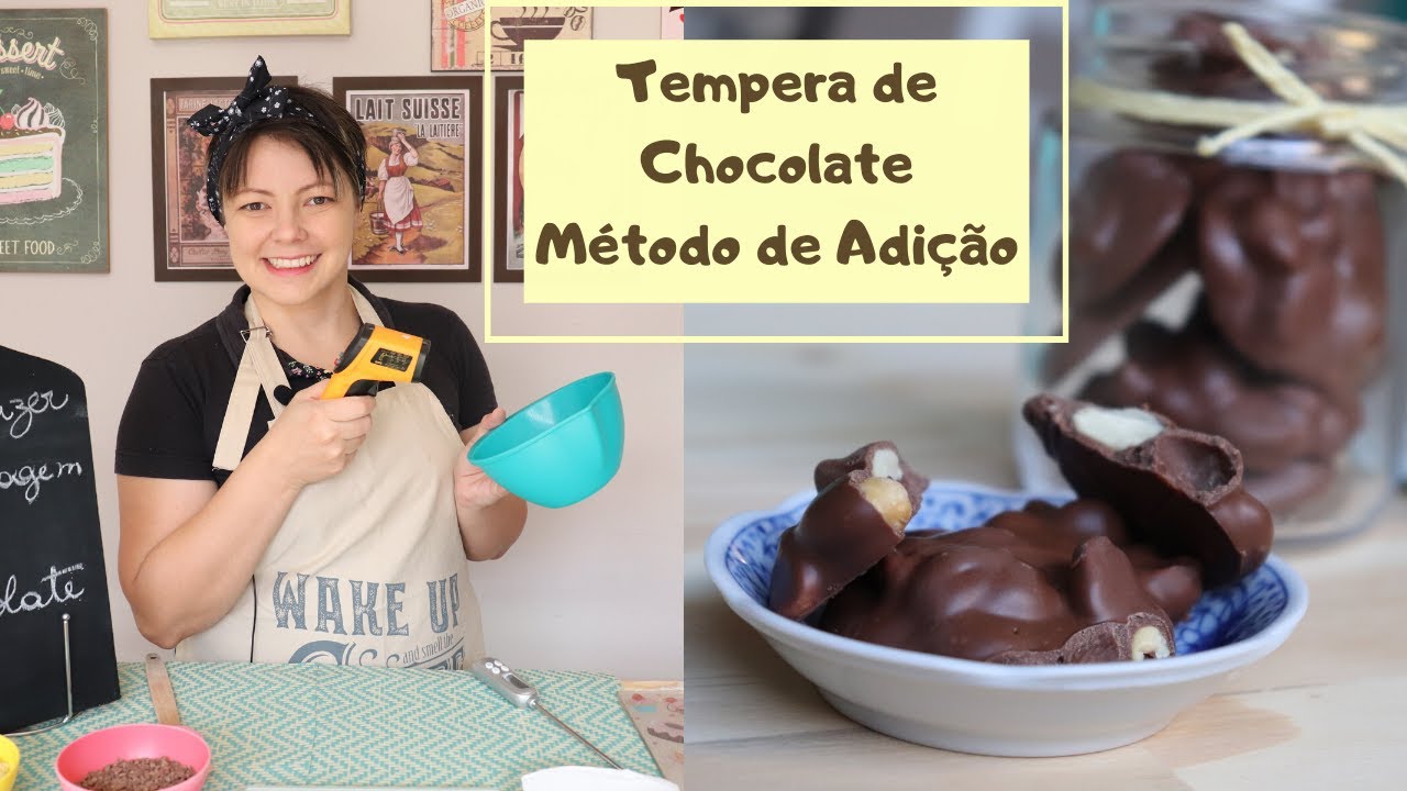 Como temperar chocolate - Técnica de Adição | Bônus: Chocolate com amendoim | Priscila Piardi